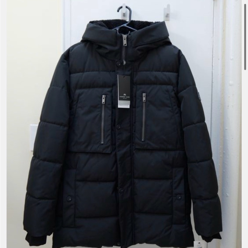 ANDREW MARC Yarmouth Parka Jacket with Fleece-Lined Hood - NWT - Picture 3 of 10